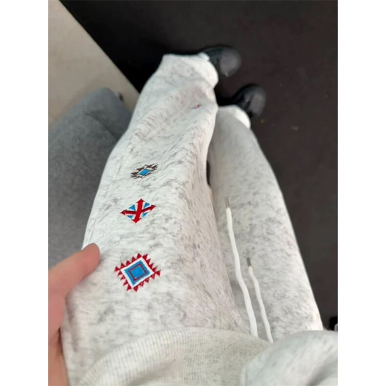 美式扎染刺绣弯刀休闲裤春秋季新款街头小众痞帅拖地阔腿裤CK110,男装休闲裤,星座516A