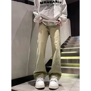 美式高街黄泥染牛仔裤男女款潮牌复古水洗vibe休闲裤子N068-p50图片