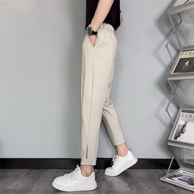 束脚西裤男夏季九分休闲裤韩版痞帅修身小脚哈伦百搭西装裤男K20,男装休闲裤,星座1116A-2（原606A-1）