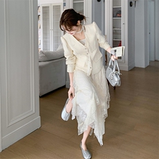 已现货【新品】时尚小香风蕾丝裙套装S023-P175-K228，女装套装/套裙，2C305
