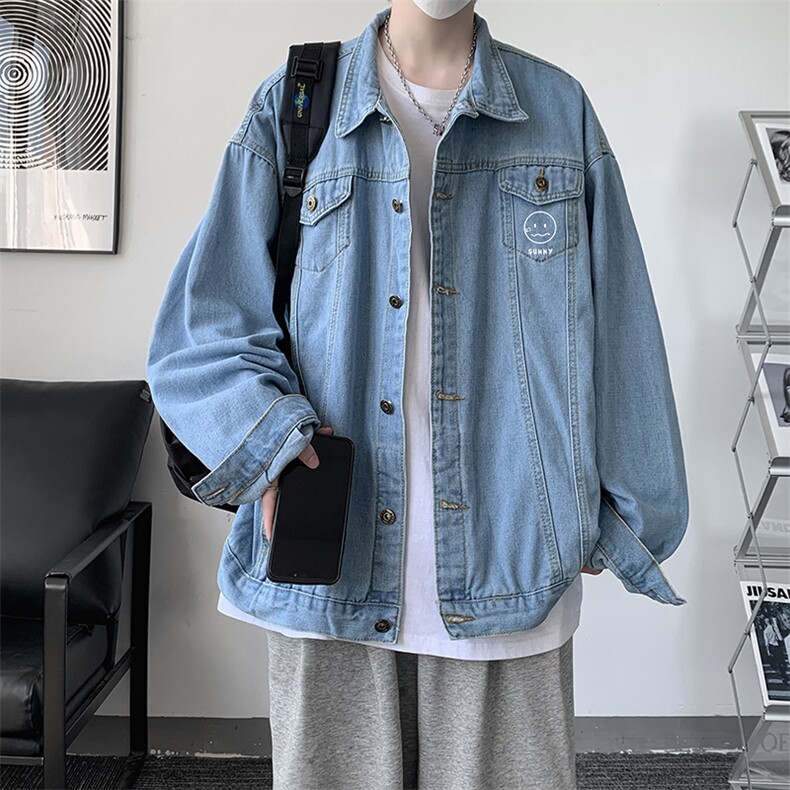 牛仔夹克男大码牛仔外套男茄克NJ77072-P60,男装夹克,电商A040