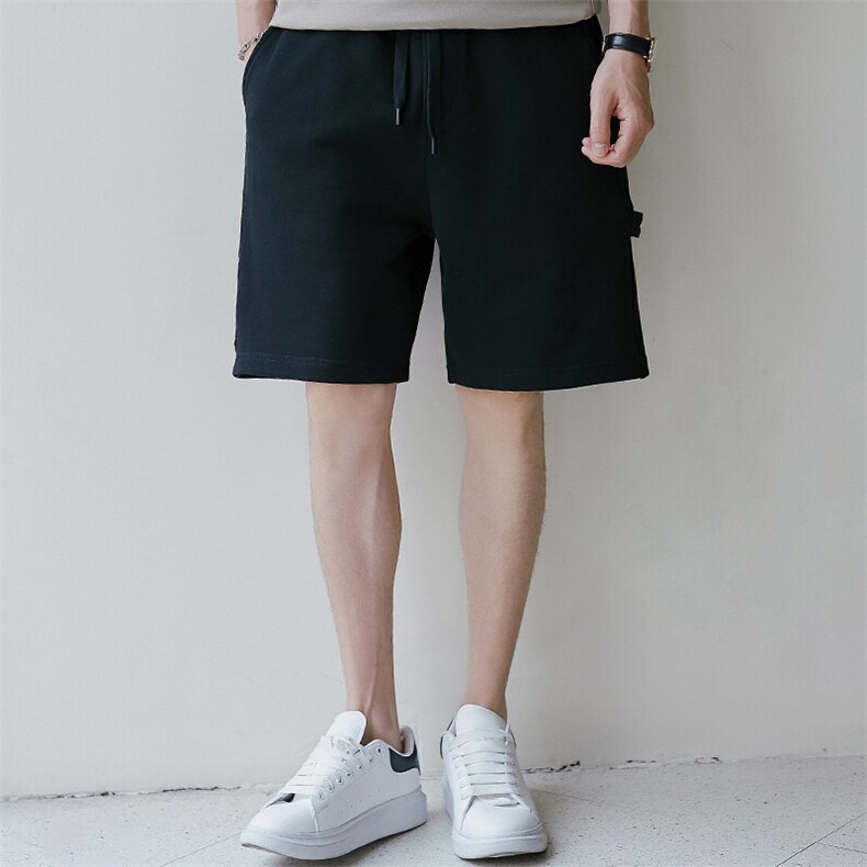 重磅短裤男夏季休闲五分裤韩版宽松运动纯棉针织5分裤子24D10-P80,男装牛仔裤,电商A355（原A415）