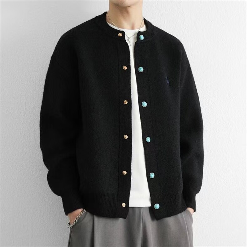 1506-1/M50161/P74绿松石棒球服外套男春秋季2025新款简约针织,女装短外套,星座1506-1