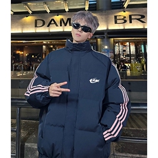 现货假两件格子羽绒棉衣抖音得物二开冬季棉服加厚外套BMY204，男装棉衣，电商A486