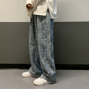 K2008  秋装男士新款休闲牛仔裤九分哈伦长裤阔腿裤高街宽松潮男图片