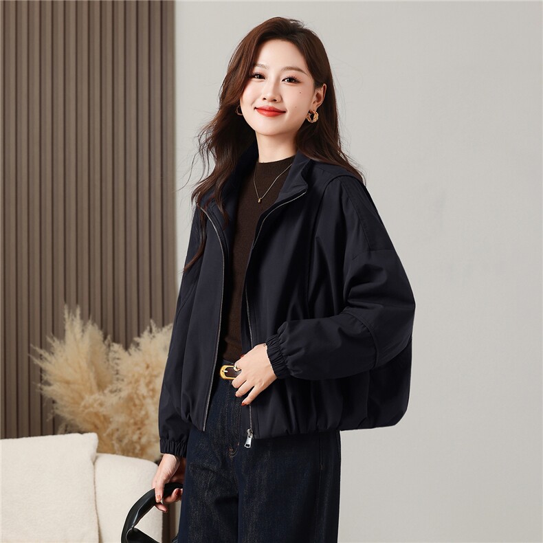 棉衣女冬季保暖加棉加厚纯色棉立领外套,女装棉衣/棉服,芙芮