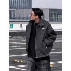 美式立领皮衣外套哈灵顿夹克机车风棒球服JK639特P73，男装夹克，星座908-1