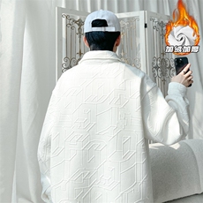 2024冬季新款旋律风车大码加绒长袖衬衫M-5XHC241029-P60，男装衬衫，电商A022