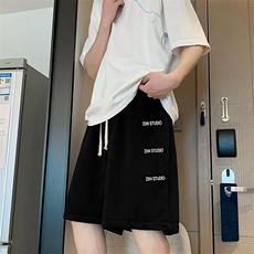 休闲短裤男夏季刺绣贴标男士五分裤宽松中裤大裤衩男仿棉KG38，男装牛仔裤，星座1116A-1（原606A）