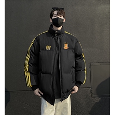 冬装新品港风织带棉服刺绣logo棉衣休闲加厚外套男G1105P118，男装棉衣，电商A339