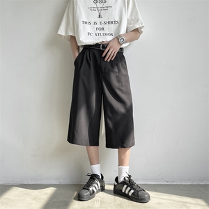 日系复古工装七分裤2024夏季新款潮牌oversize短裤现货 K7743-P32图片