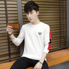 家乐6606秋季长袖t恤男士韩版潮流宽松体恤潮牌运动修身秋装，男装T恤，电商D310（原电商305）