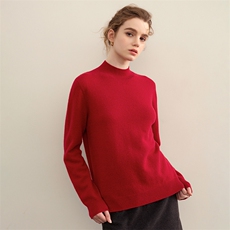 亲肤长袖打底衫保暖绒毛衣秋冬圆领针织衫修身内搭女，女装针织衫/毛衣，蒙莲贝斯