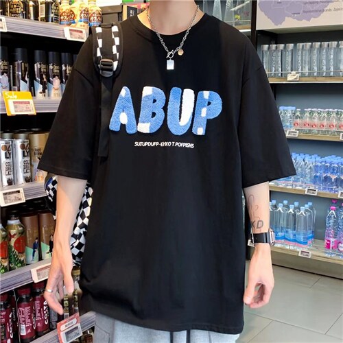 夏季潮牌男士短袖t恤男潮流上衣服情侣半袖体恤衫T585P23图片