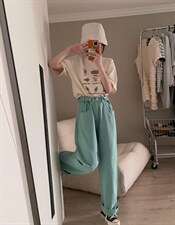 夏季新款现货，可调节韩色彩牛仔裤，女装牛仔裤，单井 Single Well