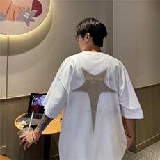 特P19控38230g重磅纯棉灌篮高手印花港风短袖t恤男DT3133，男装T恤，电商B370