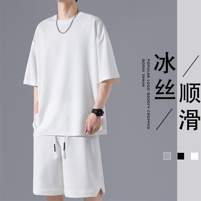 2024 夏季新款 无影墙大码冰丝短袖套装M-5X HQ24505-P65图片