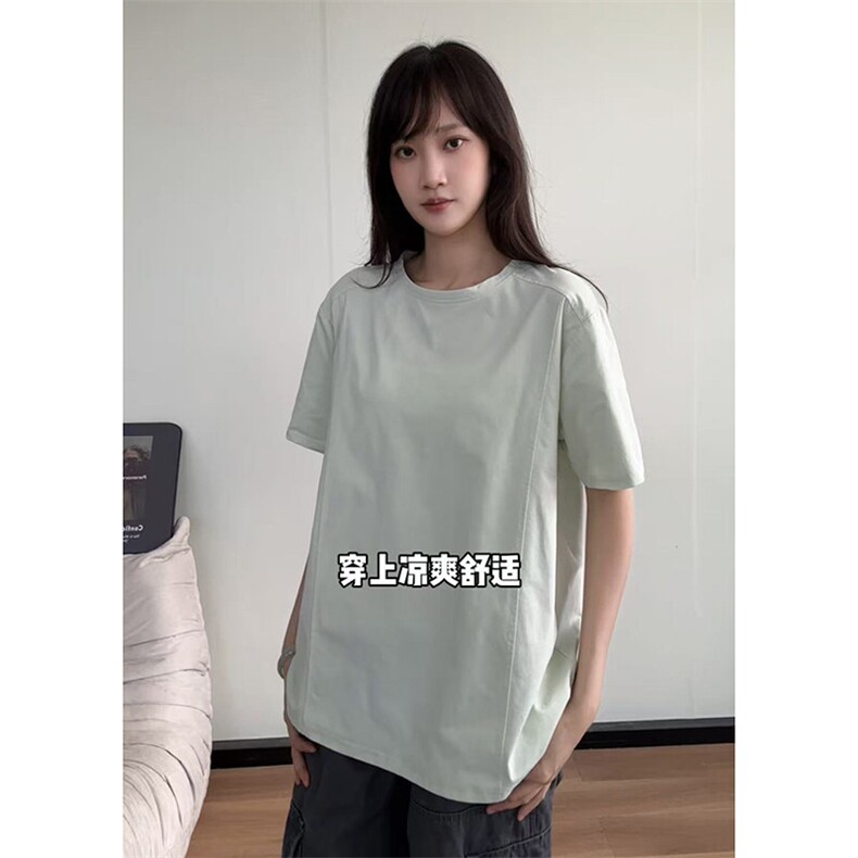 夏季美式解构cleanfit古冻绿速干冰感短袖T恤货号TX25179特P19图片