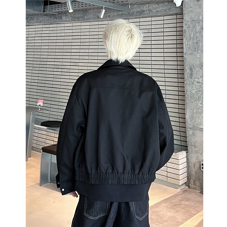 美式复古铆钉点缀短款夹克春秋2025宽松百搭外套jk68-P68,男装夹克,电商C307