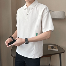 夏季男士POLO衫纯色休闲简约半袖2025新款短袖T恤男B317/1901/P68，男装T恤，电商B317