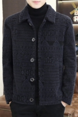 新款冬季男士加厚加棉翻领潮流时尚毛呢大衣外套D66P135控228，男装毛呢大衣，电商B226-2（原B217-2）