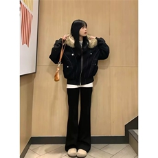 2025美式复古座山雕派克棉服外套男女冬季毛领连帽短款情侣棉衣，男装棉衣，星座506A