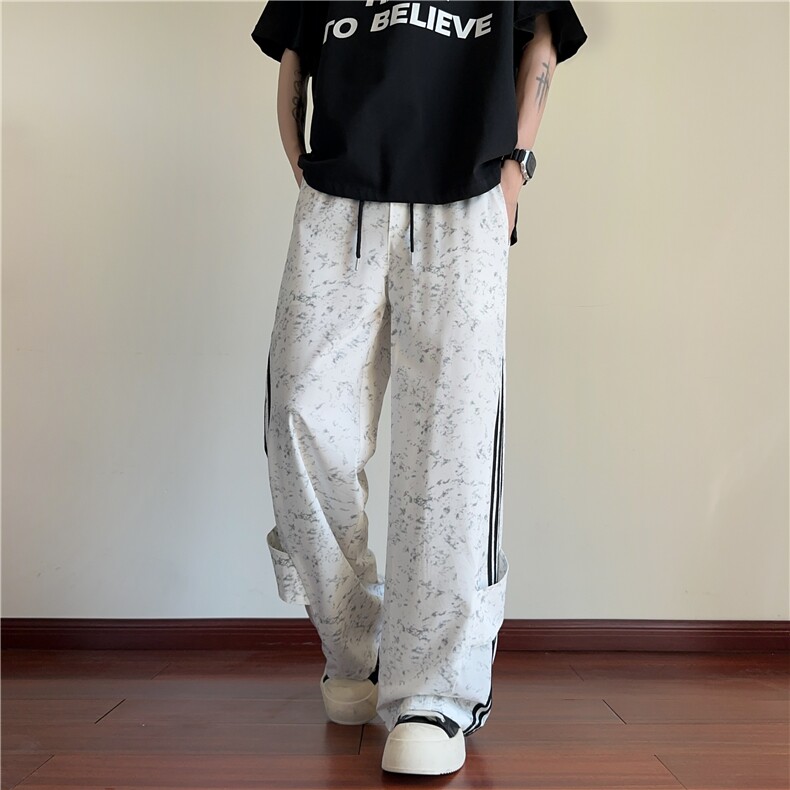 夏季新款扎染条纹拼接设计潮流百搭休闲裤B315-K25469-特p35控68,男装休闲裤,电商B315