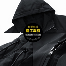 冲锋衣男高品纯色宽松夹克外套DSA157B-J90-P60，男装夹克，电商A157B