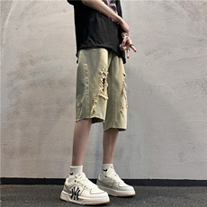 D2051-p45-控68现货风宽松cleanfit牛仔裤七分裤黑暗，男装牛仔裤，星座116