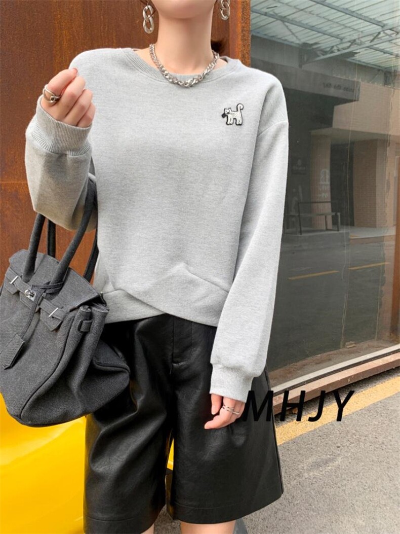 美合佳彦2021#秋款猫咪款卫衣，女装卫衣/绒衫，美合佳彦