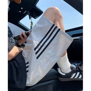 文艺潮流慵懒百搭美式三条杠藏青速干运动短裤男生 DK620图片