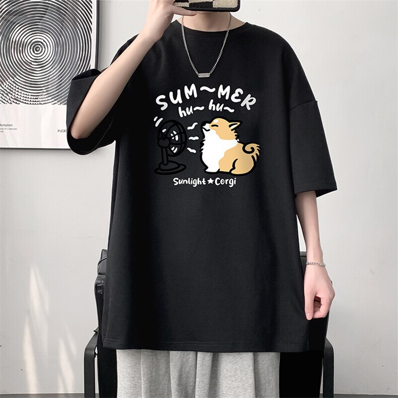 230g重磅纯棉短袖t恤男大码半袖半截袖 DX17420-P20图片