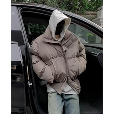 棉服冬季潮牌短款棉衣外套设计感小众加厚宽松立领面包服棉袄，男装棉衣，星座716-2