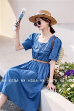 连衣裙，女装连衣裙，水恋百合