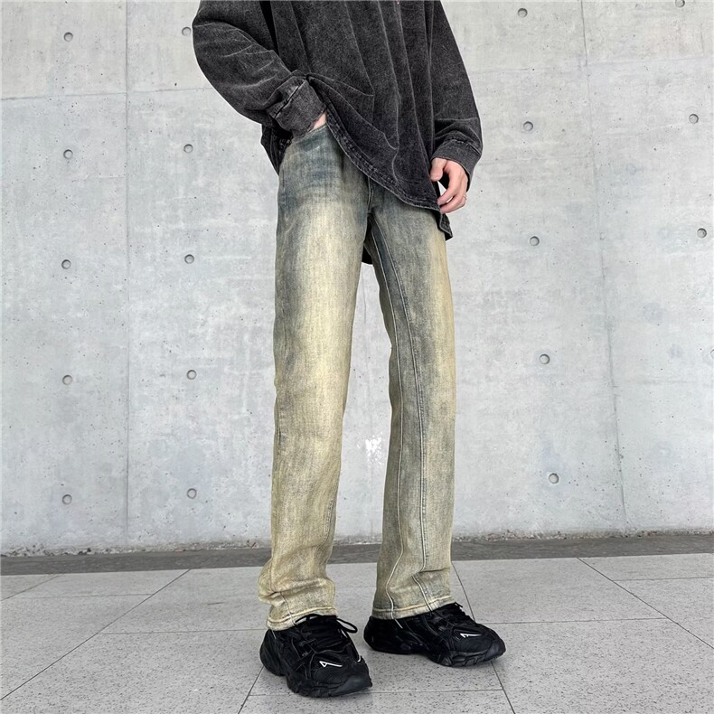 青春流行ins男直筒水洗牛仔裤X26P45,男装牛仔裤,星座1116-2