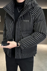 标50白鸭绒连帽加厚品质男装皮羽绒服大货C317-Y826--P295，男装羽绒服，电商C317