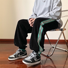 高端秋冬季欧棉绒宽松直筒男裤子休闲裤K805*P39控68，男装休闲裤，星座227-2