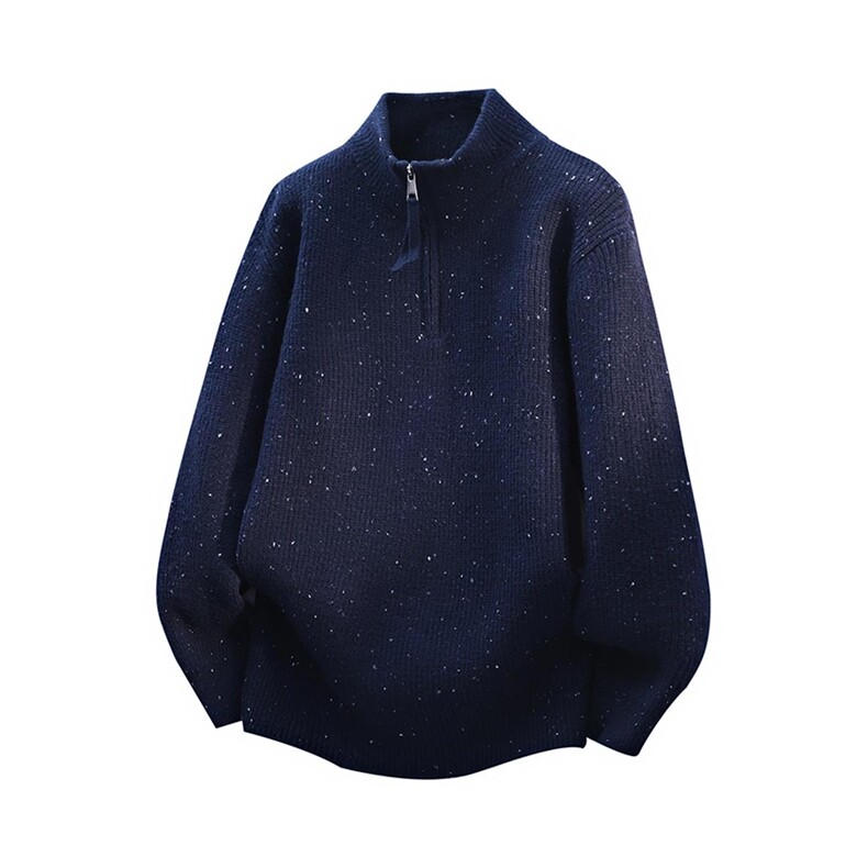 25625-特P62秋季时尚毛衣套头衫男半拉链针织衫满天星打底衫,男装T恤,电商D310B