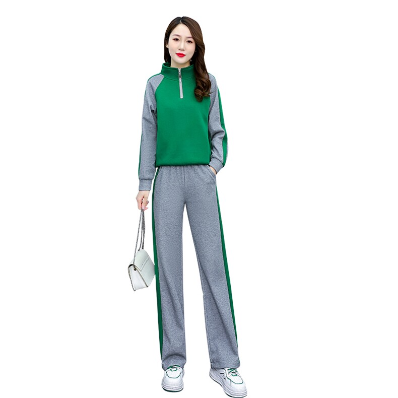休闲宽松显瘦宽松两件套女装2024春秋新款时尚运动卫衣妈妈装套装,女装套装/套裙,梦依杭