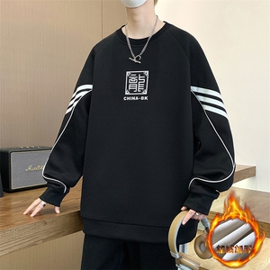 新款现货高品质加绒不起球卫衣男宽松大码图片