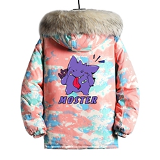 MC49087-P135日系潮衣男大码派克服男工装服外套袄网格，男装棉衣，电商A040A