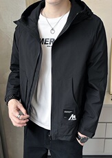 2308P105秋连帽夹克冲风衣男士贴标小外套，男装风衣，星座414（原B263）