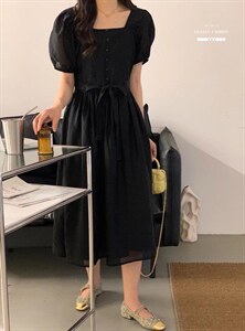 法式连衣裙夏季设计感众温柔高级感初恋裙子,女装连衣裙,香丽迪1