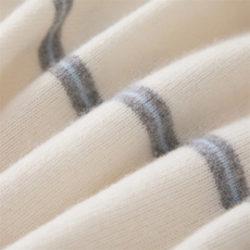 2025年秋季套头单件常规条纹落肩半拉链翻领，女装羊绒衫，昭美纯山羊绒