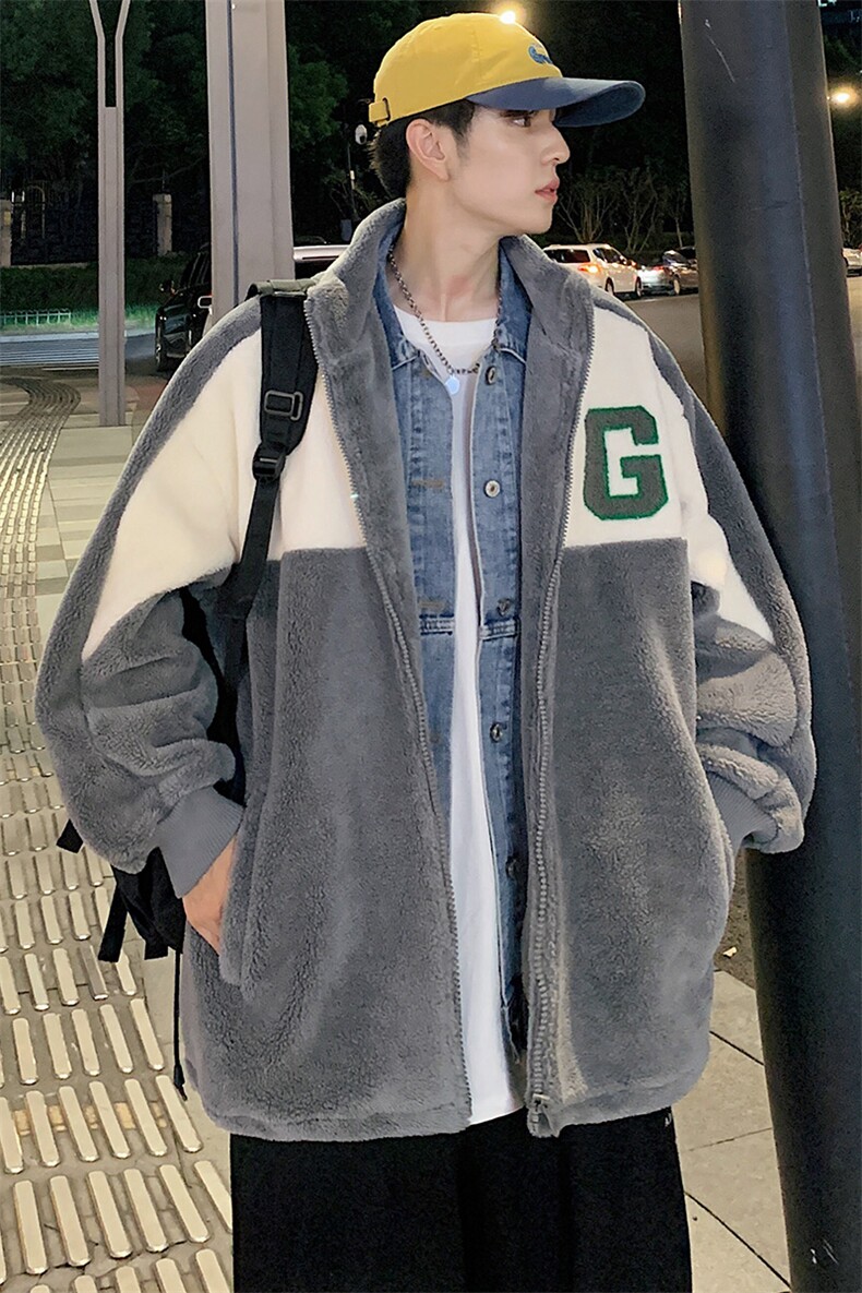 2024冬款港风潮加绒百搭棉衣羊羔绒保暖外套男女923-P110控价158,男装棉衣,电商A441-1