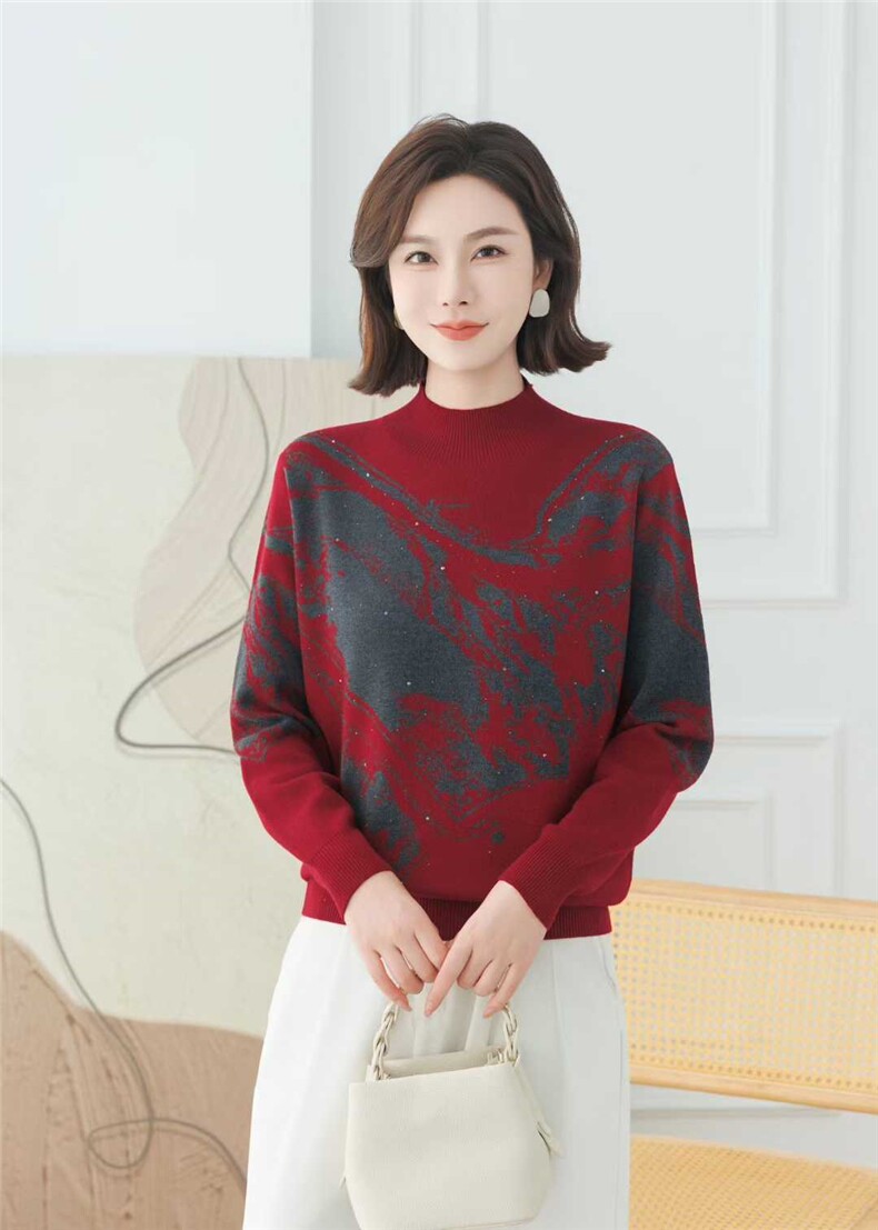 2025年秋季单件单件长袖长袖通勤时尚百搭，女装羊毛衫，斯尔特羊绒