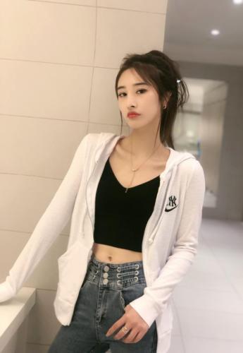 W7702春季新款时尚连帽卫衣外套,女装卫衣/绒衫,L·H·X