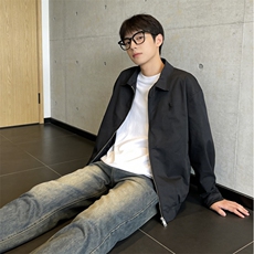 现货！春季老钱夹克上衣外套EX51076-涤纶-特批55，男装夹克，电商A061