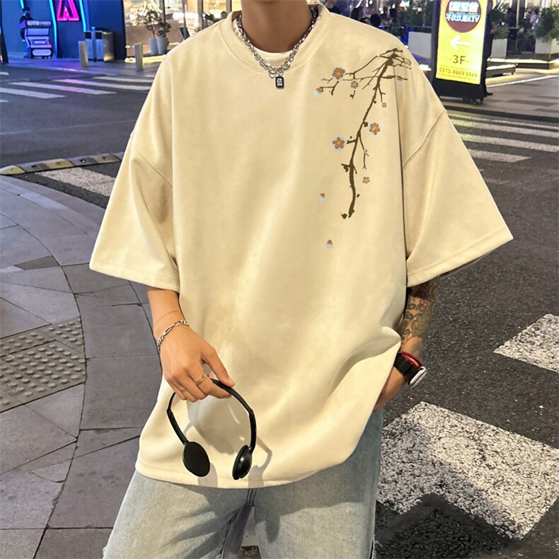 量大优供视频重磅麂皮绒短袖T恤男JPDX216-特P19,男装T恤,电商B367