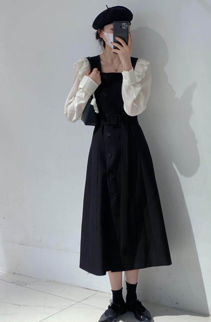 拼接连衣裙，女装连衣裙，驿谷